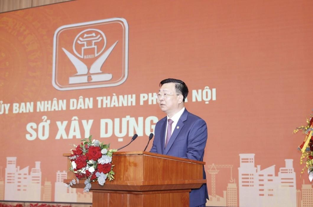 Giám đốc Sở Xây dựng Hà Nội Võ Nguyên Phong phát biểu tại sự kiện.