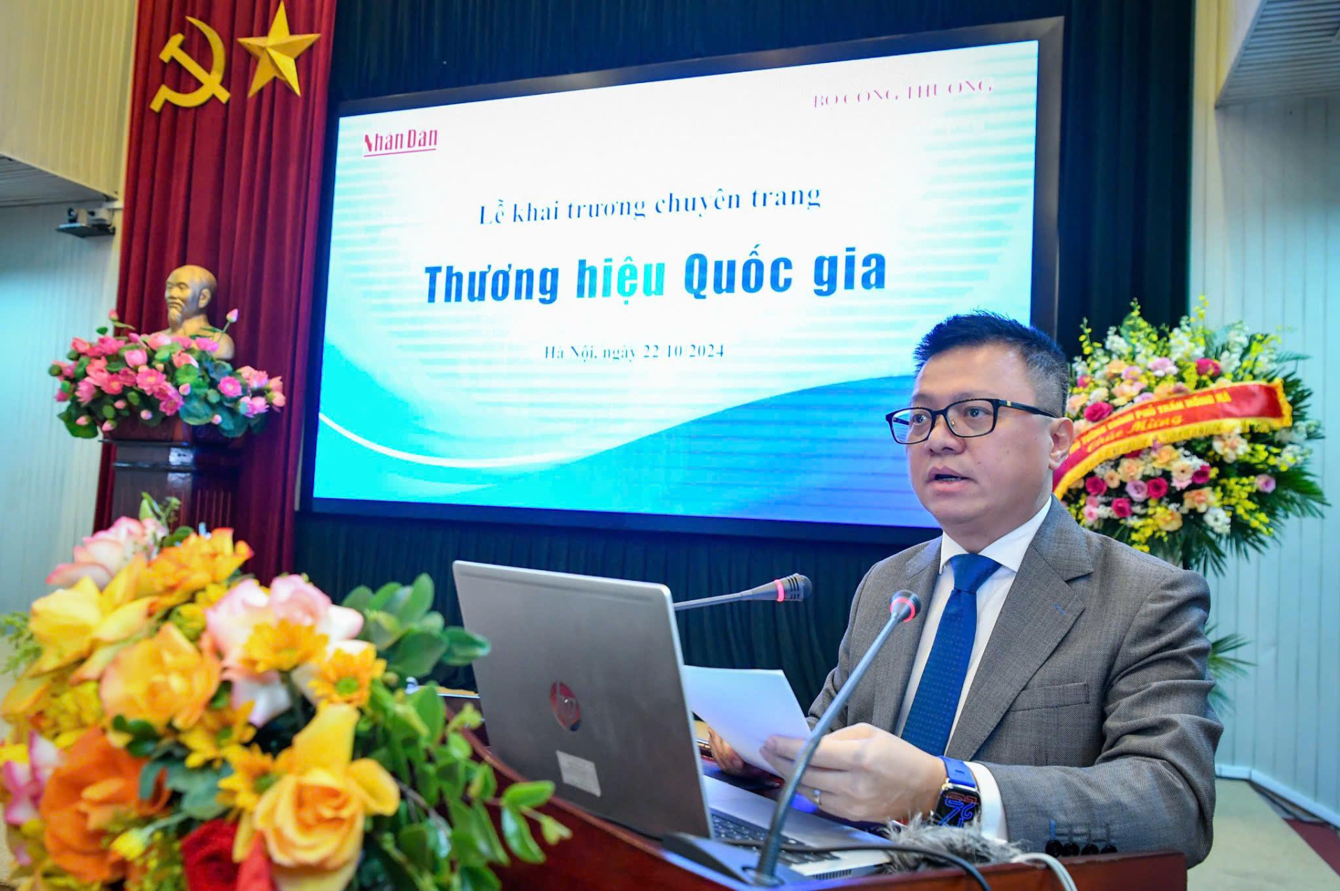 Đồng chí Lê Quốc Minh - Ủy viên Trung ương Đảng, Tổng Biên tập Báo Nhân Dân, Phó Trưởng ban Tuyên giáo Trung ương, Chủ tịch Hội Nhà báo Việt Nam.