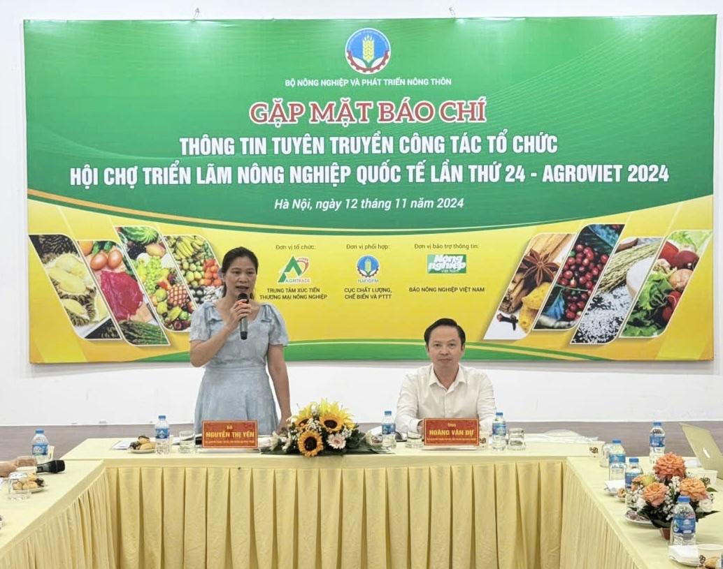 Ban tổ chức thông tin về Hội chợ triển lãm Nông nghiệp Quốc tế lần thứ 24 - AgroViet 2024.