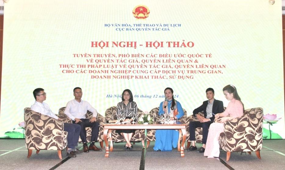 Tọa đàm Cơ chế phối hợp và giải pháp tháo gỡ vướng mắc trong xử lý xâm phạm bản quyền trên môi trường số.