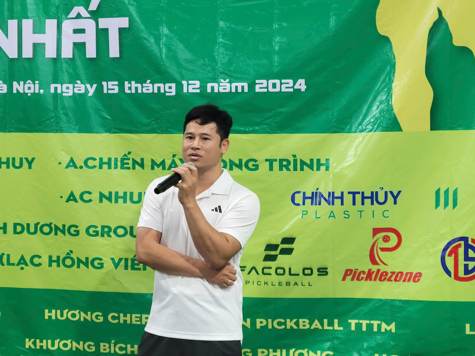 Ông Lê Trí Thức - Phó Trưởng Ban tổ chức giải đấu Pickleball Parkhill Timescity Cát Tường Sport.