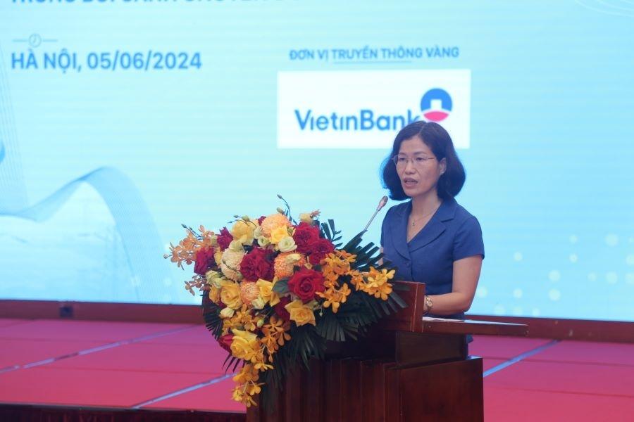 Bà Đỗ Thị Phương Lan, Tổng Biên tập Tạp chí Kinh tế và Dự báo tại diễn đàn.