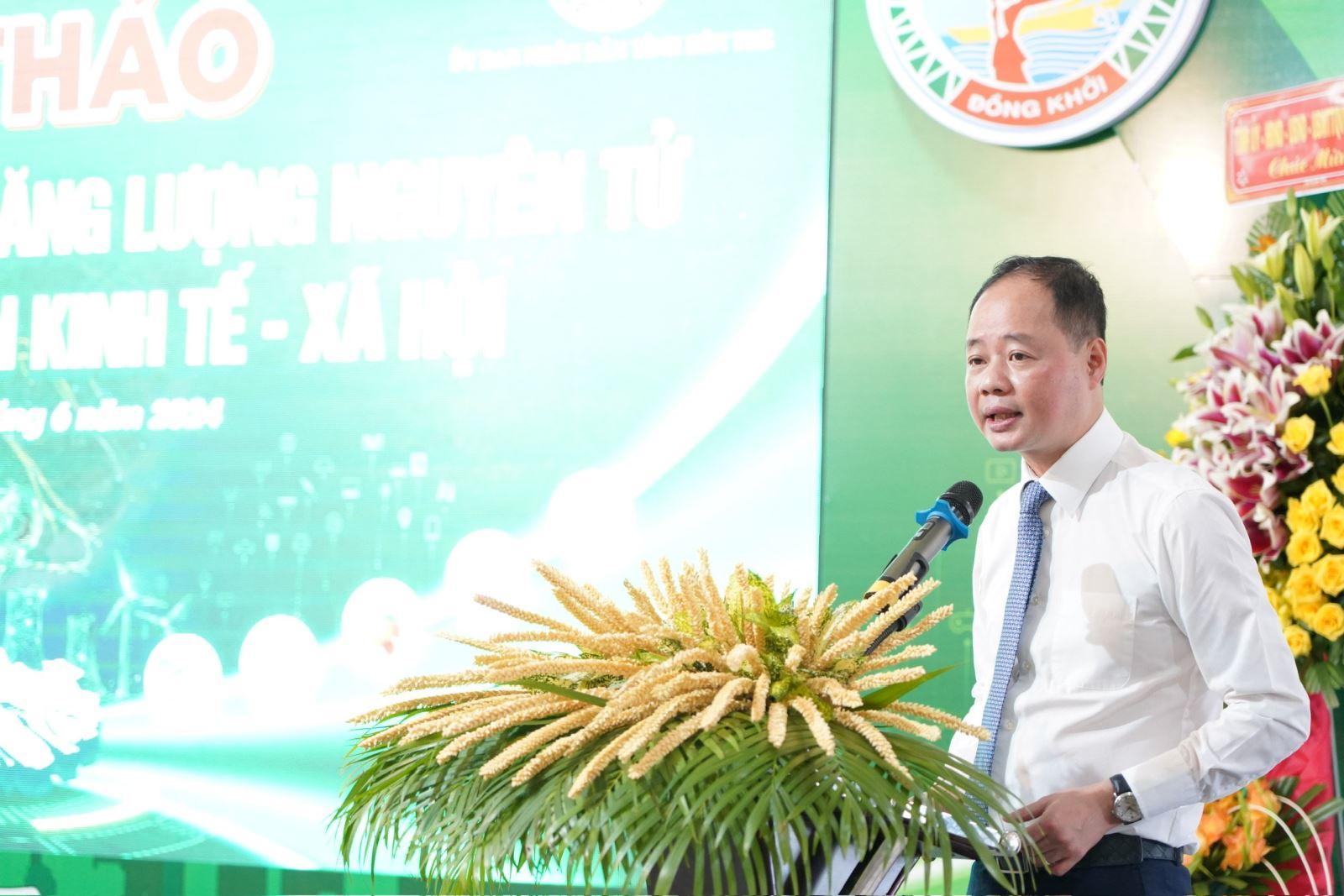 Thứ trưởng Bộ Khoa học và Công nghệ Trần Hồng Thái phát biểu tại hội thảo. (Ảnh: Bộ KH&CN)