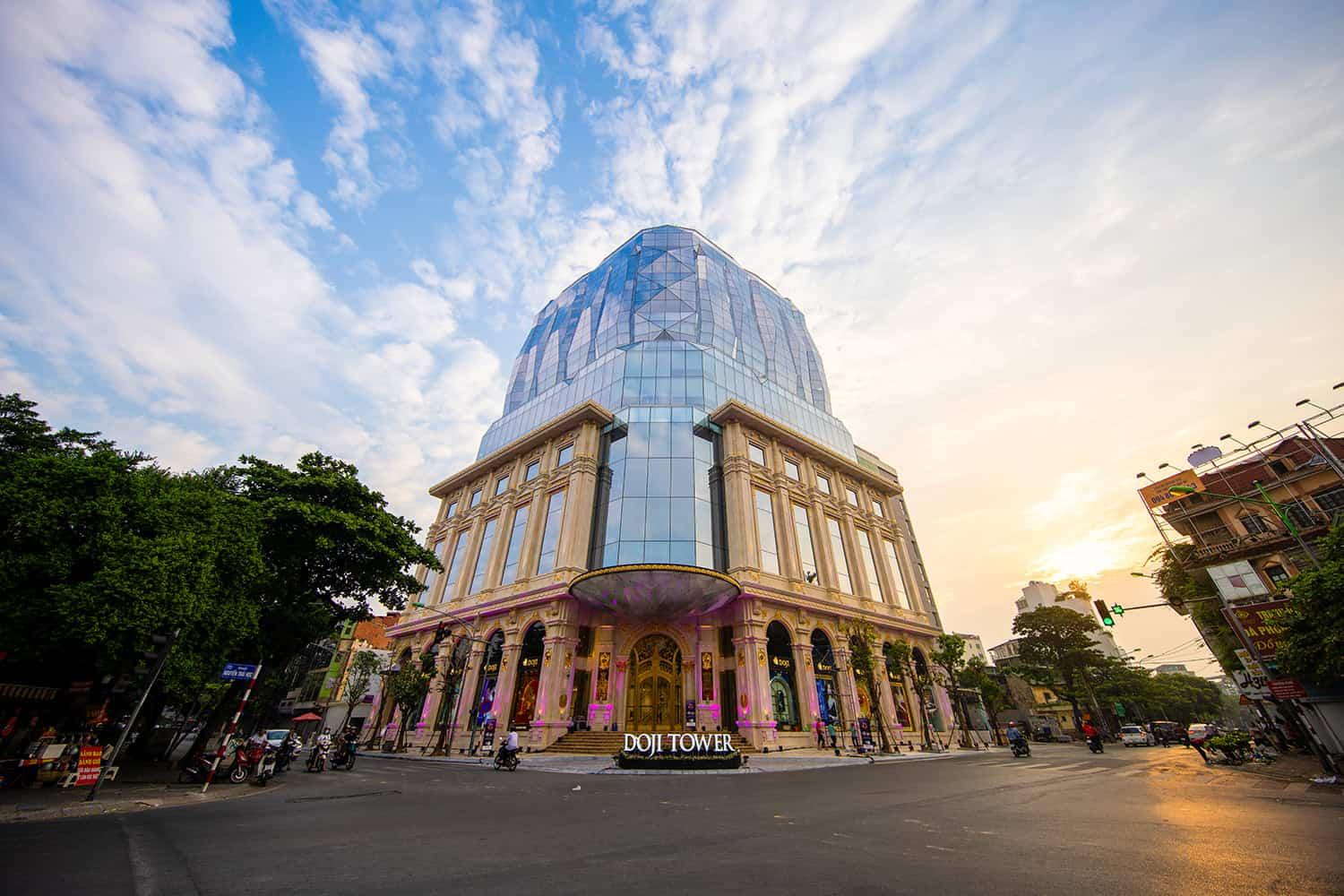 Tòa nhà DOJI Tower (Hà Nội) - Tòa nhà hình viên kim cương lớn nhất Châu Á. (Ảnh: DOJI Land)