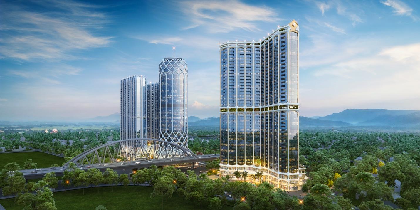 Golden Crown Hai Phong (Hải Phòng) - một công trình thuộc dòng Bất động sản nghệ thuật kim hoàn của DOJI. (Ảnh: DOJI Land)