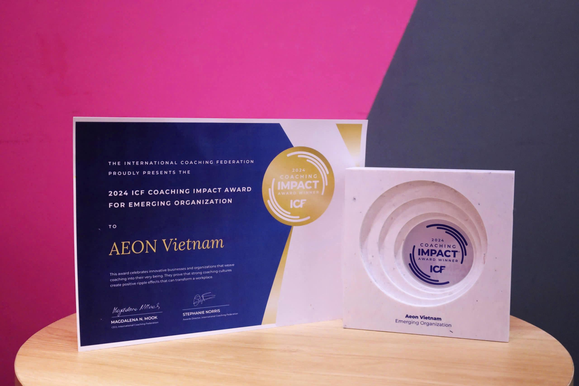 AEON Việt Nam giành giải thưởng trong hạng mục Emerging Organization - ICF Coaching Impact Awards 2024