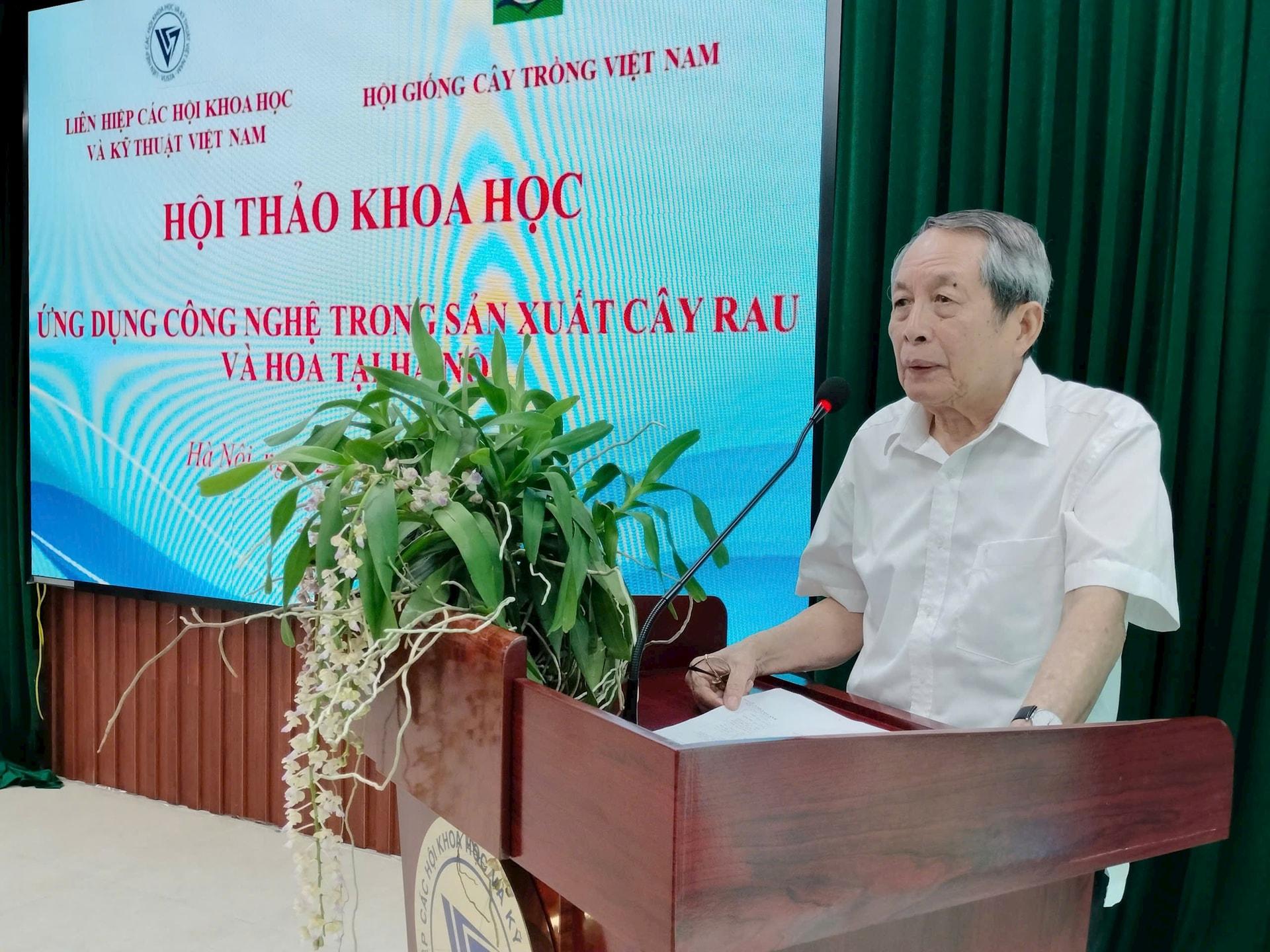 Giáo sư, Viện sỹ Trần Đình Long, Chủ tịch Hội Giống cây trồng Việt Nam. (Ảnh: Thu Hằng) Giáo sư, Viện sỹ Trần Đình Long, Chủ tịch Hội Giống cây trồng Việt Nam. (Ảnh: Thu Hằng)