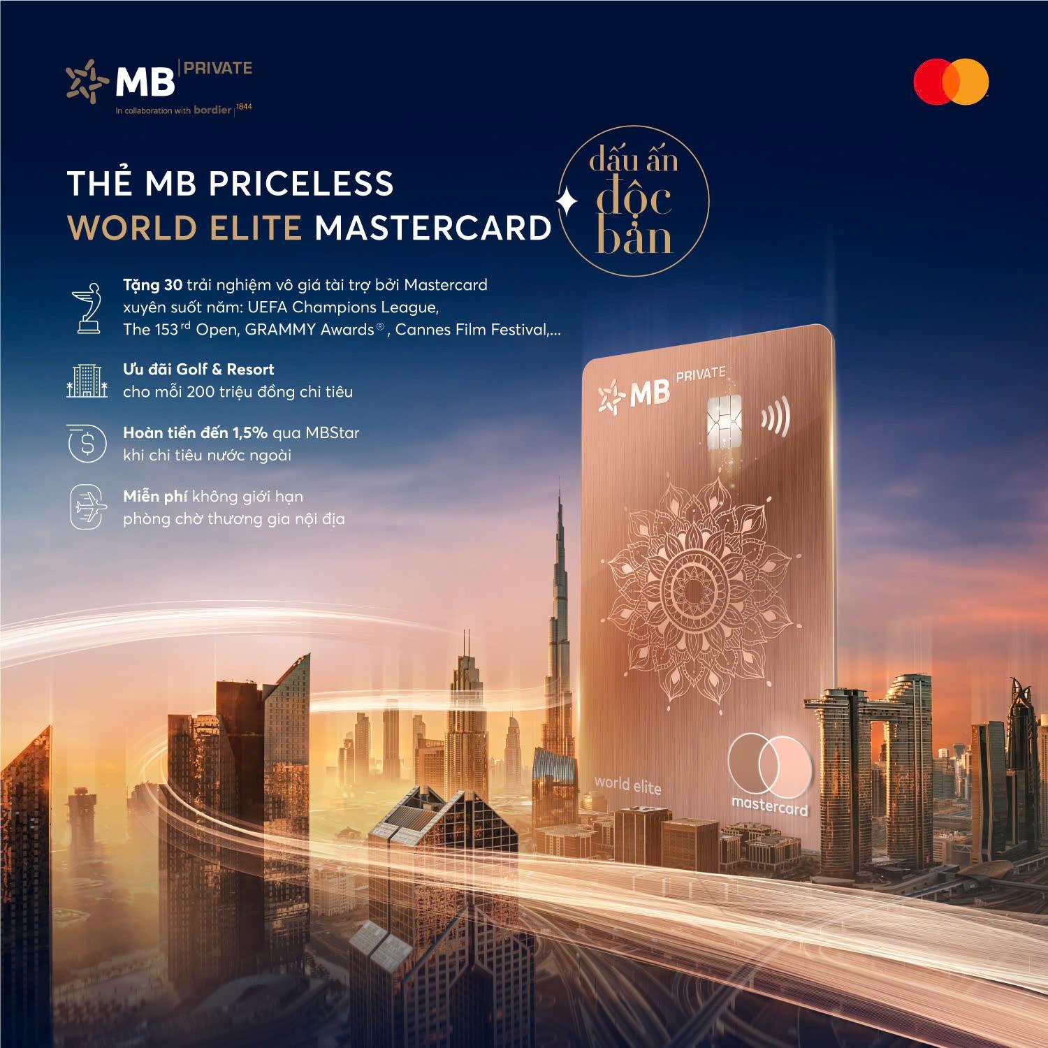 MB và Mastercard ra mắt thẻ tín dụng MB Priceless World Elite Mastercard tại Việt Nam - ảnh 1