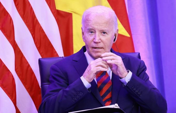 Tổng thống Hoa Kỳ Joe Biden phát biểu tại buổi gặp mặt. (Ảnh: TTXVN)