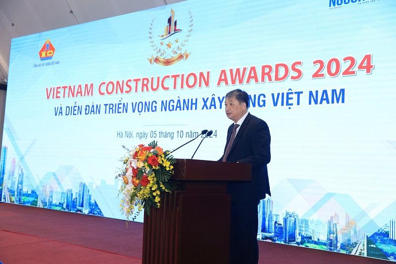 TS. Đặng Việt Dũng - Chủ tịch Tổng hội Xây dựng Việt Nam phát biểu khai mạc.