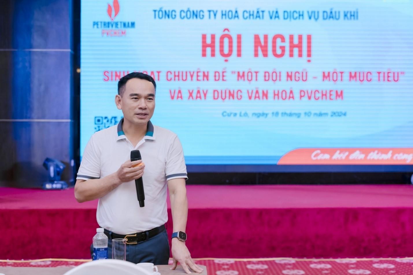 Đồng chí Dương Trí Hội - Phó Bí thư Đảng ủy, Tổng Giám đốc PVChem kết luận Hội nghị chuyên đề “Một đội ngũ - Một mục tiêu”.