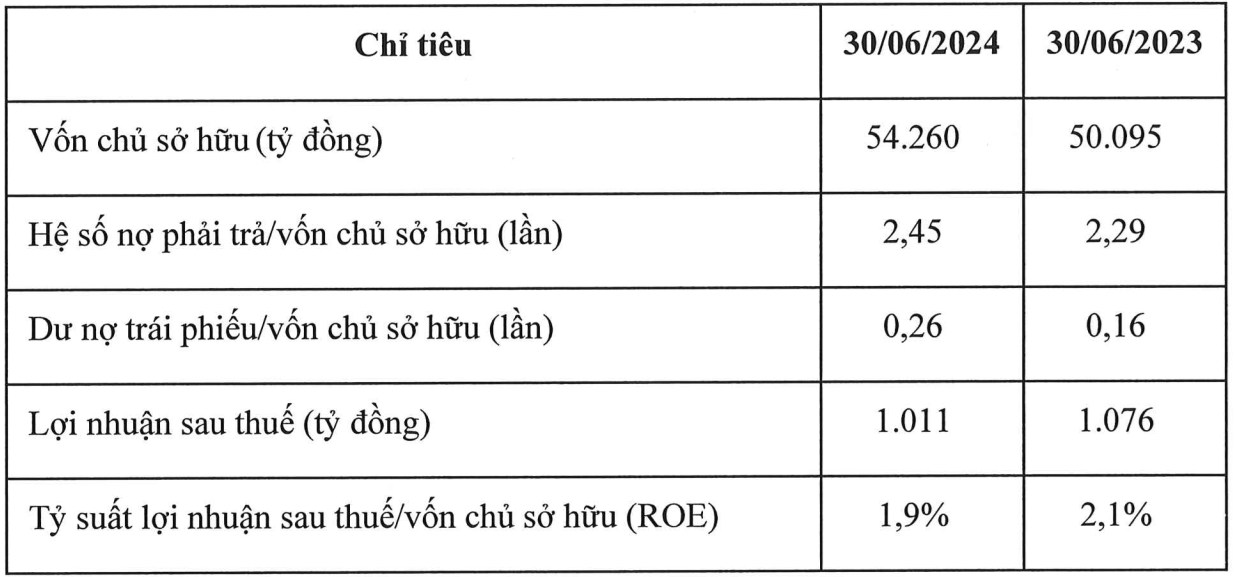 Một số chỉ tiêu kinh doanh của THACO trong 6 tháng đầu năm 2024. (Nguồn: HNX)