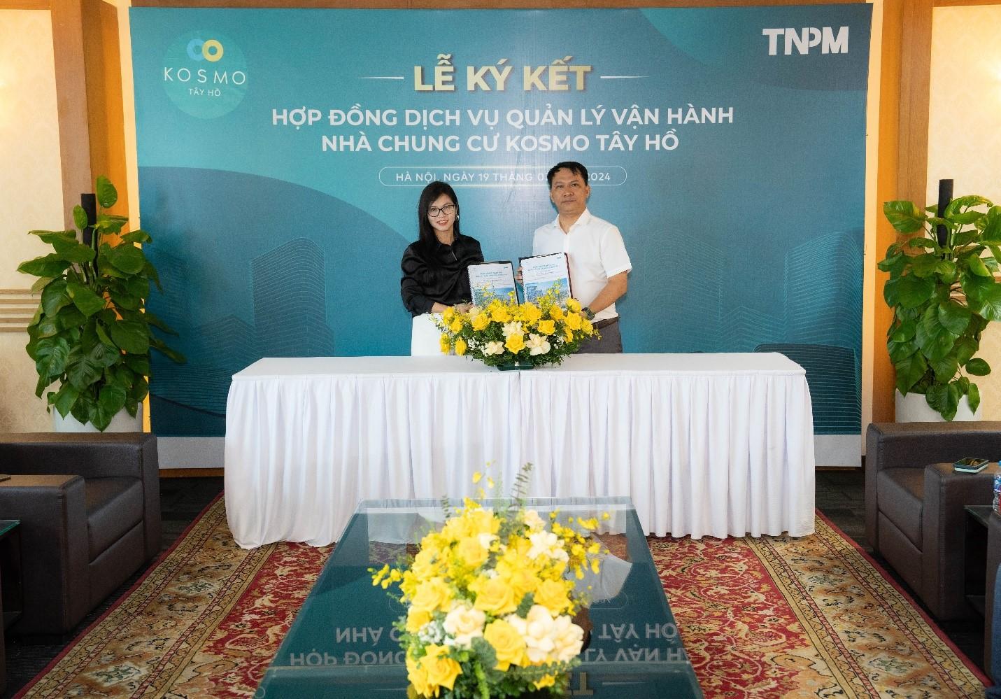 TNPM ký hợp đồng dịch vụ vận hành với khu chung cư KOSMO Tây Hồ, một dự án chung cư cao cấp tại Hà Nội.