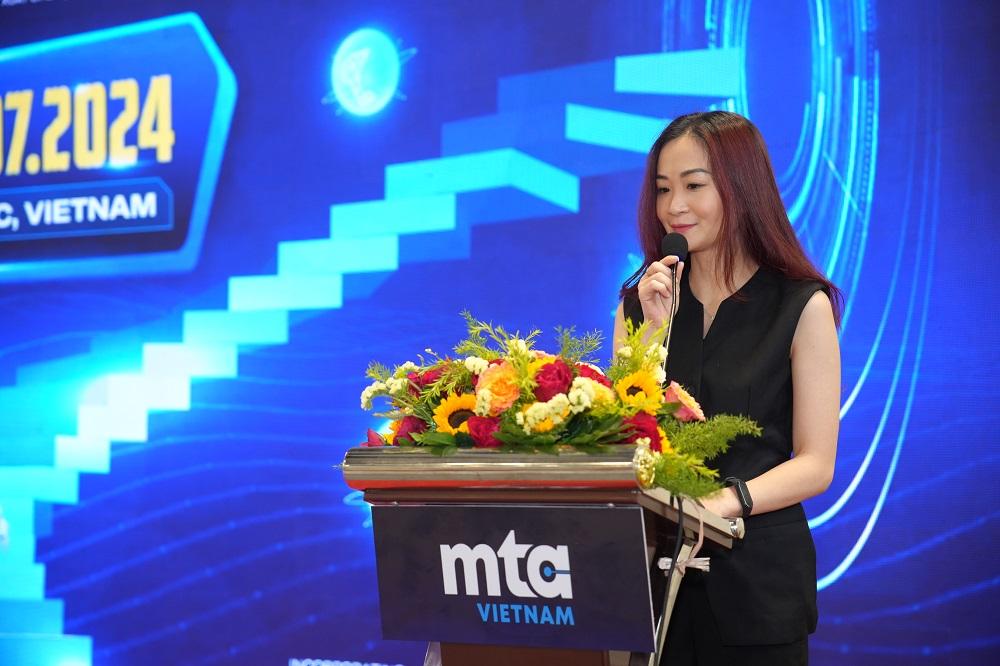 Bà Nguyễn Thị Ngọc Dung - Quản lý dự án của Informa Markets Việt Nam chia sẻ thông tin về triển lãm MTA Vietnam 2024 được tổ chức vào tháng 7/2024.