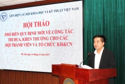 Phổ biến quy định mới về công tác thi đua, khen thưởng cho các hội thành viên thuộc VUSTA