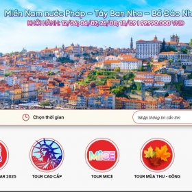 BenThanh Tourist ra mắt giao diện website mới
