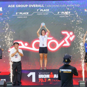 Các vận động viên Việt Nam giành được hai vị trí trên bục vinh quang tại Giải VinFast IRONMAN 70.3 Việt Nam 2024