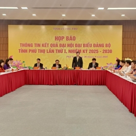 Phú Thọ họp báo thông tin kết quả Đại hội đại biểu Đảng bộ tỉnh lần thứ I, nhiệm kỳ 2025-2030