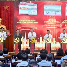 [Ảnh] Tổng Bí thư Tô Lâm dự ra mắt 3 nền tảng số phục vụ triển khai Nghị quyết số 57-NQ/TW