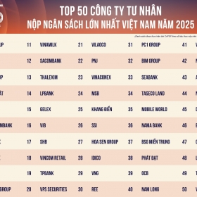 Vingroup, THACO, Hòa Phát dẫn đầu PRIVATE 100 năm 2025 về nộp ngân sách