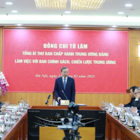 Kết luận của Tổng Bí thư Tô Lâm tại buổi làm việc với Ban Chính sách, chiến lược Trung ương