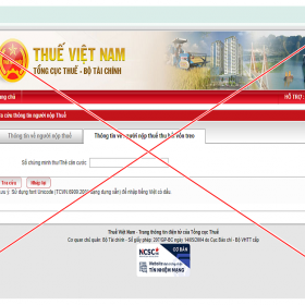 Cảnh báo giả mạo website của Tổng cục Thuế