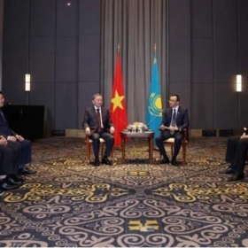 Tổng Bí thư Tô Lâm hội kiến Chủ tịch Thượng viện Cộng hòa Kazakhstan Maulen Ashimbayev