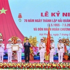 Chủ tịch nước Lương Cường dự Lễ kỷ niệm và trao Huân chương Hồ Chí Minh tặng Quân chủng Hải quân