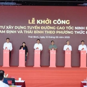 Nỗ lực hoàn thành cao tốc Ninh Bình-Hải Phòng đoạn qua tỉnh Nam Định và Thái Bình trong năm 2026
