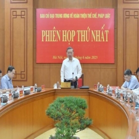 Phiên họp thứ nhất của Ban Chỉ đạo Trung ương về hoàn thiện thể chế, pháp luật