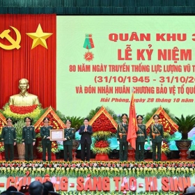 Chủ tịch nước Lương Cường dự Lễ kỷ niệm 80 năm Ngày truyền thống lực lượng vũ trang Quân khu 3