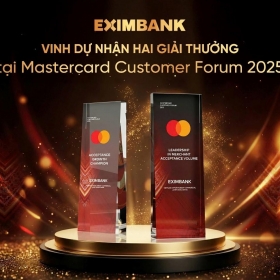 Eximbank nhận hai giải thưởng danh giá tại “The Mastercard Customer Forum 2025”