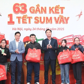 Hà Nội: Trao 400 phần quà Tết trong chương trình “63 Gắn kết - 1 Tết Sum vầy”