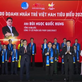 CEO CareerViet được vinh danh trong TOP 100 Doanh nhân trẻ Việt Nam tiêu biểu 2025