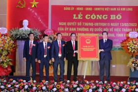 Xã Kim Long chính thức trở thành Thị trấn của huyện Tam Dương, tỉnh Vĩnh Phúc