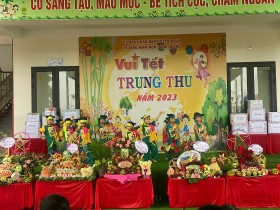 Vui tết trung thu ở trường mầm non Đông Quang