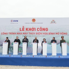 Thủ tướng Chính phủ Nguyễn Xuân Phúc phát lệnh khởi công Dự án Nhà máy thủy điện Hòa Bình mở rộng