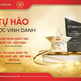 SeABank được vinh danh hai giải thưởng quốc tế