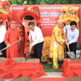 Phường Tây Tựu, Hà Nội: Gắn biển công trình, khởi công dự án giao thông trọng điểm chào mừng 71 năm Ngày giải phóng Thủ đô