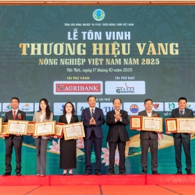 Tôn vinh 90 thương hiệu Vàng nông nghiệp Việt Nam năm 2025
