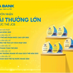 Thẻ tín dụng Nam A Bank nhận 'mưa' giải thưởng từ JCB