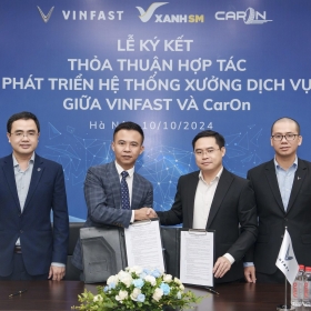 VinFast hợp tác với CarOn mở chuỗi xưởng dịch vụ xe điện trên toàn quốc