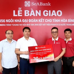 SeABank bàn giao 856 căn nhà đại đoàn kết cho tỉnh Hòa Bình