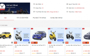 VinFast chào bán ô tô trên sàn thương mại điện tử Shopee