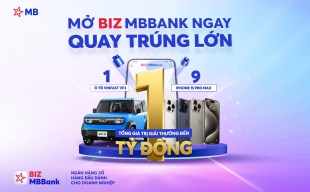 Cơ hội vàng cho doanh nghiệp SME: Mở tài khoản BIZ MBBank, rinh xe hơi Vinfast VF3 và iPhone 15 Pro Max