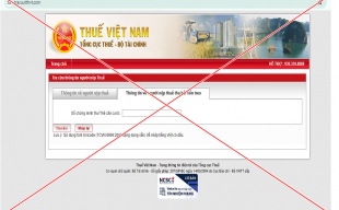 Cảnh báo giả mạo website của Tổng cục Thuế