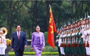 Thủ tướng Phạm Minh Chính chủ trì lễ đón Thủ tướng Thái Lan thăm chính thức Việt Nam