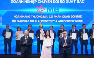 MB nhận giải thưởng Chuyển đổi số Việt Nam 2025 với bộ giải pháp công nghệ tiên phong