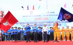 Phát động đợt thi đua tình nguyện hỗ trợ thi công Dự án đường dây 500kV Lào Cai – Vĩnh Yên