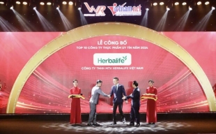 Herbalife Việt Nam được vinh danh Top 10 Công ty Thực phẩm uy tín lần thứ tư liên tiếp